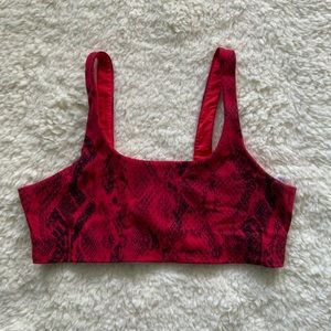 Alo Red Snake Bra